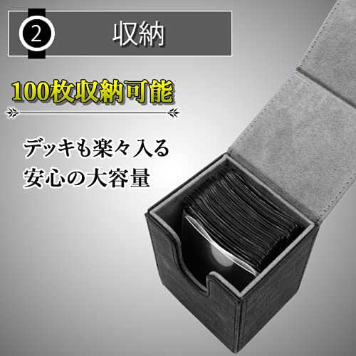 KENOU レザーデッキケース 9色ＰＵレザー 100枚 縦入れ スリーブ収納