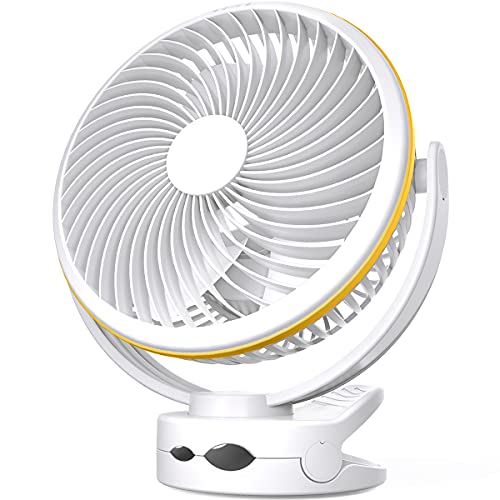 Avatool 卓上扇風機 10000mAh大容量充電電池 usb扇風機 クリップ 充電式 usbファン 超強風 タイマー機能 静音 風量4段階調節 720度角度調整 40時間連続使用 クリップ/卓上/吊下げ/壁掛け4WAY仕様 ホワイトの通販は