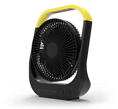 トップランド 卓上扇風機 デスクファン DCモーター コードレス 3WAY電源 (AC / USB / 充電式) パワフル送風 ターボモード搭載 風量4段階調節 タイマー付き 角度調節ブラック SF-DFC35BKの通販は