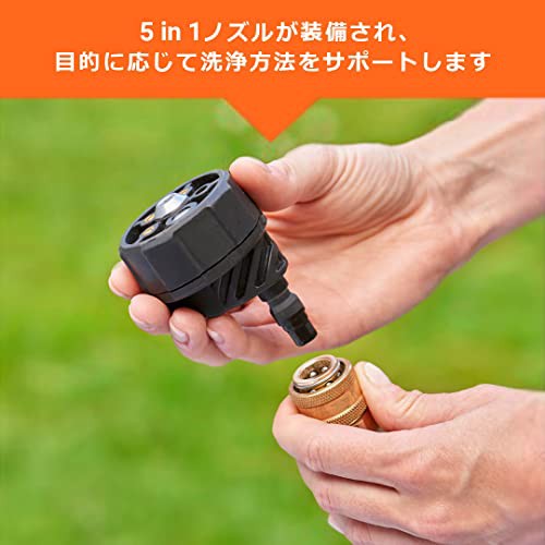 ブラックアンドデッカー 高圧 ハンディウォッシャー 5in1ノズル DIY 電動工具 エア工具 高圧洗浄機 自動車 バイク 洗浄 18V 2.0Ah  BCPC18