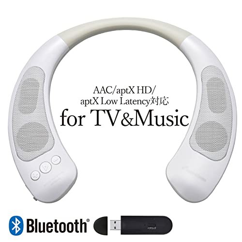 オーム電機 AudioComm Bluetoothワイヤレスネックスピーカー ホワイト