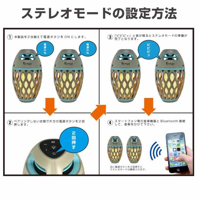 ホノベ電機 Bluetooth スピーカー 炎音 en-on 限定版 (薄墨色) HNB-RS1