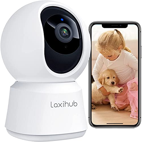 ラキシハブ(Laxihub) 屋内防犯カメラ Wi-Fiホームカメラ ベビーモニター 自動追跡 超広角 フルHD 1080P 設定簡単 アプリ連携 パン/チルト 顔/動体/音声/モーション検出 双方向オーディオ 赤ちゃん/ペット見守り用 の通販は