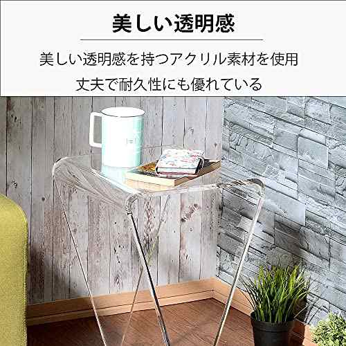 Kuai サイドテーブル 【全3色・3タイプ】 アクリル Ω字型 高さ50cm 幅 ...