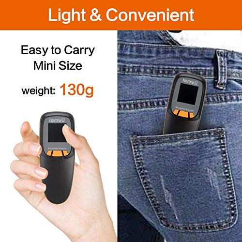 LENVII R777 バーコードスキャナー 1次元 2次元 バーコードリーダー USB有線/無線 2.4G Bluetooth ワイヤレス qrコードリーダー 図書館 店舗 物流 倉庫などに適用（ブラック）