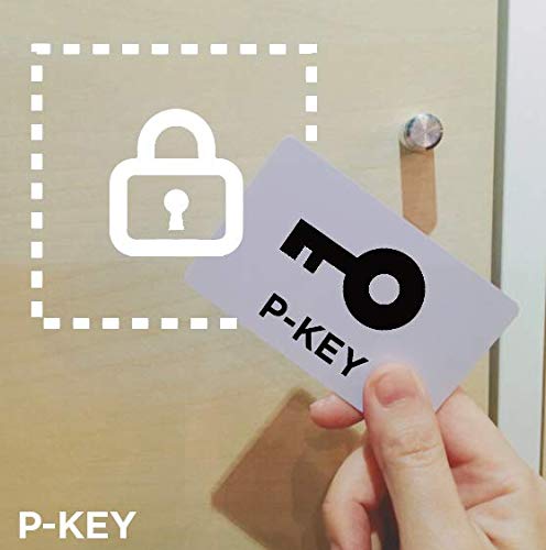 P-KEY 引き出し 開き戸用 電子ロック ICカードキー スマートキー 引き出しロック 引き出しやキャビネットに簡単に鍵を後付けできる (スモール, 黒)の通販は