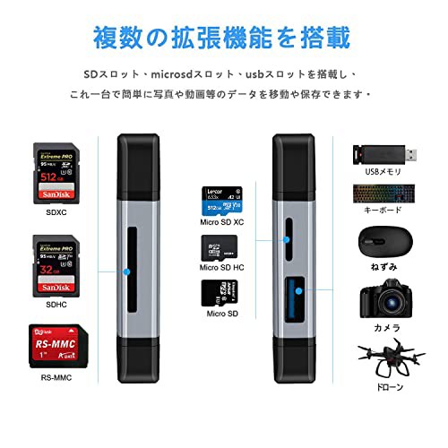 SDカードリーダー USB3.0 Type C 2-in-1 SD カード リーダー USB 3.0