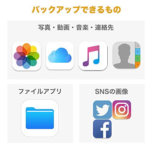 Maktar Qubii Pro ホワイト 充電しながら自動バックアップ iphone usb