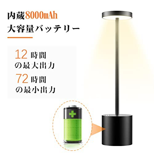 間接照明 おしゃれ Hapfish 読書灯 8000mAh LED 卓上 テーブルランプ 