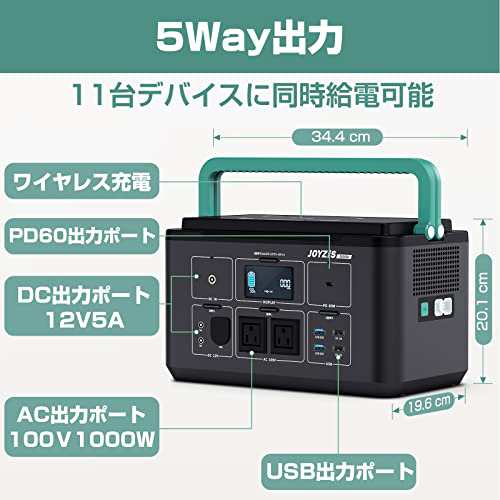 ゴッホ 星月夜 Joyzis ポータブル電源 270000mAh/1000Wh 予備電源 AC