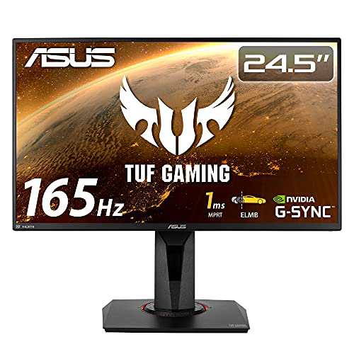 ASUSTek ゲーミングモニター TUF Gaming VG259QR 24.5インチ/フルHD/IPS/165Hz/1ms/PS5対応/G-Sync compatible/DPHDMIx2