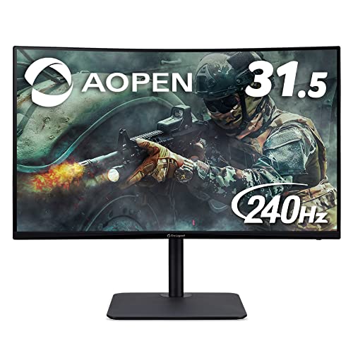 AOPEN ゲーミング湾曲モニター 32HC5QRZbmiiphx 31.5インチ 240Hz 1ms VA フルHD PS4 FPS向き HDMI×2 DisplayPort 広い視野角178°高さ調整 高さ調節 上下調整 ピの通販は