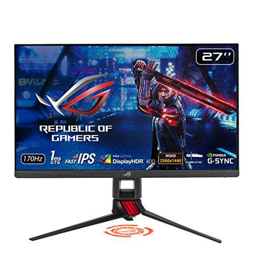 ASUS ゲーミングモニター ROG STRIX XG279Q 27インチ/WQHD/IPS/170Hz/1ms/HDR/G-SYNC Compatible/DisplayHDR400