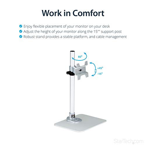 StarTech.com シングル液晶モニタースタンド 角度と高さの調整に対応