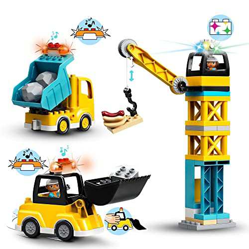 レゴ(LEGO) デュプロ タワークレーンの工事現場 乗り物ミニフィギュア