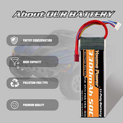 22.2Vリポバッテリー3300mAh、リポ6Sバッテリー50CディーンズT