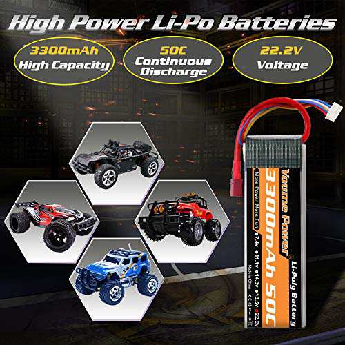 Amazon.co.jp: 22.2Vリポバッテリー3300mAh、リポ6Sバッテリー