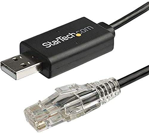 StarTech.com RJ45-USB Cisco互換コンソールケーブル 1.8m Cisco/Juniperなど多くの機器に対応 Windows/Mac/Linux対応 ICUSBROLLOVRの通販は