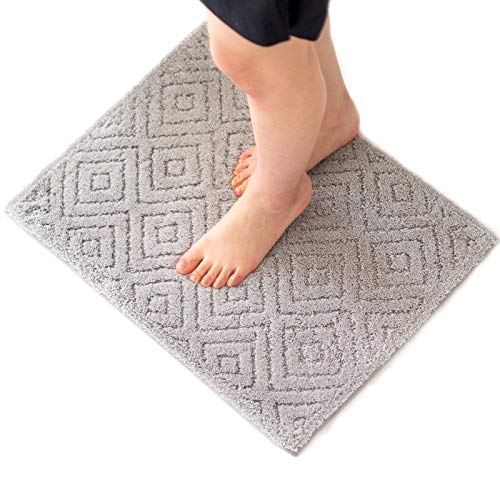 オカ(OKA) 浴室足ふきマット グレー 約45cm×60cm 乾度良好ピュール バスマット (吸水 速乾 抗菌 防臭)の通販は 5,035円