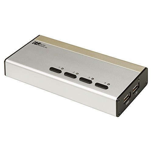 ラトックシステム パソコン自動切替器 USB接続DVI Audio対応(4台用