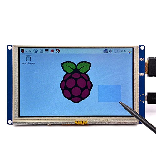 GeeekPi 5インチHDMIモニターLCD抵抗膜方式タッチスクリーン800x480 LCDディスプレイRaspberry Pi 4モデルB、Pi 3/2モデルB / B +およびバナナPi用のUSBインターフェイス（プラグアンドプレイ 13,500円