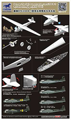 ブロンコモデル 1/35 ドイツ軍 DFS230B-1襲撃グライダー&降下猟兵4体 ...