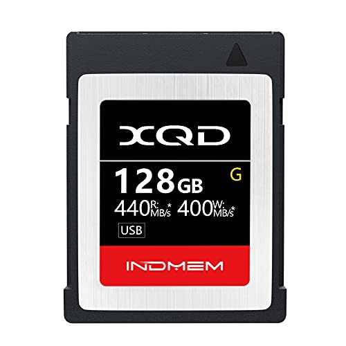 INDMEM XQDメモリーカード 128GB 書き込み速度400MB/s 読み出し速度440MB/s