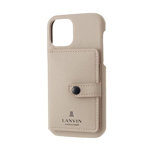 LANVIN COLLECTION SHELL CASE POCKET スマホケースiPhone13 用[ Gray ]