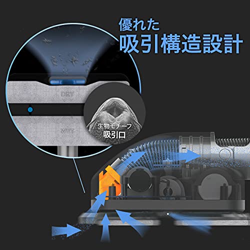 BLISTマルチ ウォーター モップ 吸引 乾拭き 霧吹き 水拭き 多機能ヘッド Makuake マクアケ (ソウイジャパン社製 SY-10