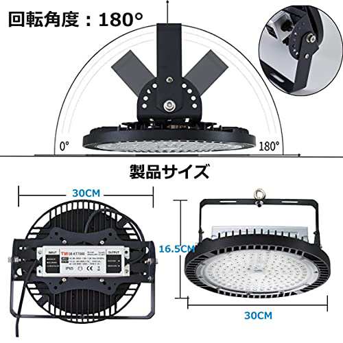 YC UFO型 LED高天井灯 LED投光器100W 高輝度 16000lm【1000W水銀灯相当 ...