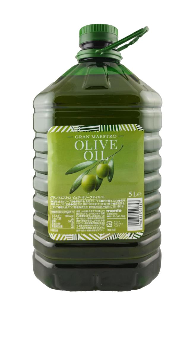 グランマエストロ ピュアオリーブオイル 5L イタリア産 業務用 大容量の通販は