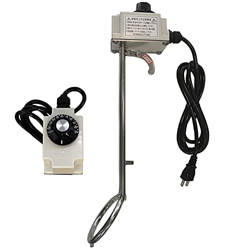 Nagecom 大栄電熱 パイプヒーター 温度調節 DB-1000L（530mm×65mm）サーモスタット 投げ込みヒーター 湯沸かし 温水 保温 追い焚き サーモ バケツヒーター