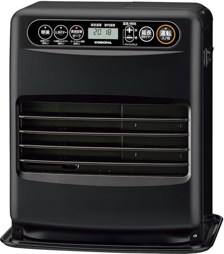 CORONA(コロナ) 石油ファンヒーター 日本生産 (木造9畳 / コンクリート12畳 まで) ニオイ低減機能 入切タイマー ワンタッチ給油 ブラック FH-G32YA5(K)