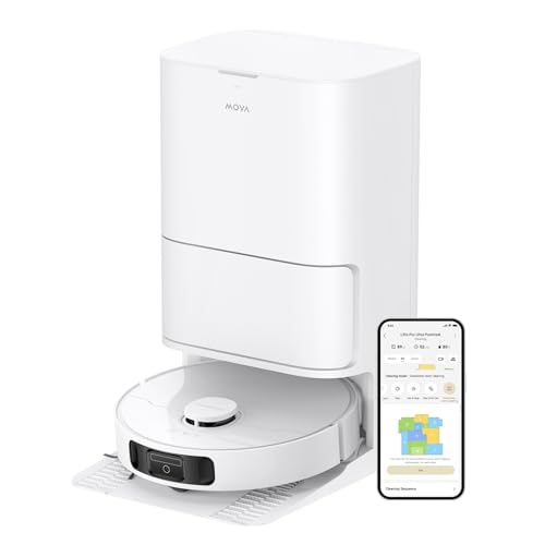 2024新登場 Dreame MOVA ロボット掃除機 E30 Ultra 7000Pa強力吸引＆水拭き両用 全自動ロボット 回転モップアーム・カーペット検出 LDSレーザーナビ＆3DAdapt障害物回避 90日間自動ゴミ収集 3.2Lダ