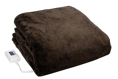電響社 ZEPEAL(ゼピール) 電気掛敷毛布 丸洗い ダニ退治 自動オフ ふかふか DM-Y13FKSN-BR