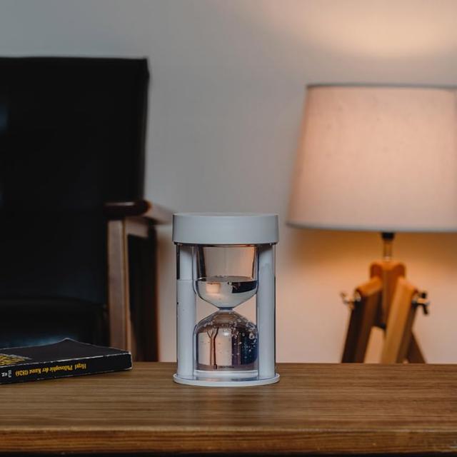 Life on Products 砂時計型コードレス加湿器 チャコール 自動調節 ナチュラル 卓上 抗菌 癒し リラックス おしゃれ インテリア ライト機能付 LCAHF003