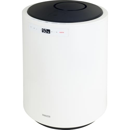 [山善] 加湿器 加熱式 スチーム式 上から給水 大容量 (和室~20畳 / 洋室~33畳) 湿度コントロール機能搭載 パワフル加湿 チャイルドロック タイマー機能付き リビング 寝室 ホワイト KSF-M1003(W)