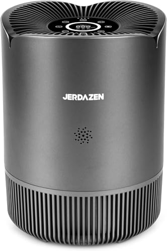 Jerdazen 空気清浄機 小型 17畳 脱臭 卓上 軽量 集じん ペット 花粉 hepa フィルター 静音 ミニ アロマ対応 集じん 静電フィルター グレーの通販は