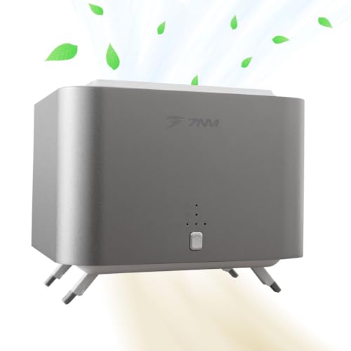 7NM 空気清浄脱臭機 日本ブランド タバコ 小型 光触媒 除菌 卓上 送風 軽量 梅雨 ウィルス抑制 コンパクト ペット 消臭 臭い HEPAフィルター タイマー AIRSweeep グレー