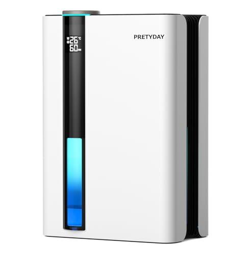PRETYDAY 除湿機 大容量2.8L 2024新型 除湿器 小型 1200ml/日