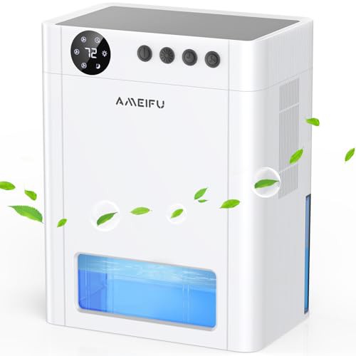 AMEIFU 除湿機 大容量 4000ml2024進級版・強力除湿・除湿量800ml/日除湿器 梅雨対策 湿気取り 部屋干し 72Hタイマー 満水自動OFF 静音 スリープモード 七色ライト スピード乾燥 梅雨 結露 湿気 カビ対策 PSの通販は