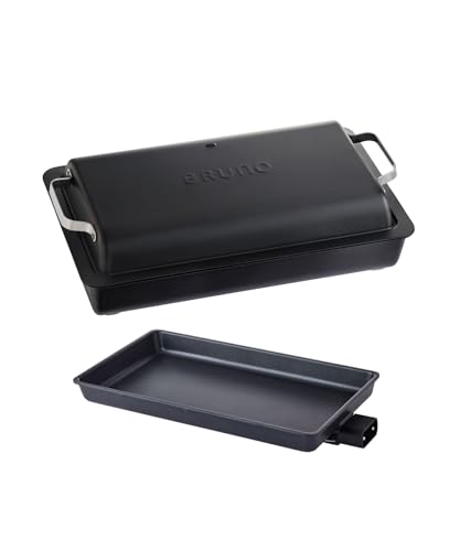BRUNO ブルーノ フラット ホットプレート 大型 丸洗い 高火力 最高250℃ ムラなく加熱 おしゃれ ブラック 黒 BOE130-BK