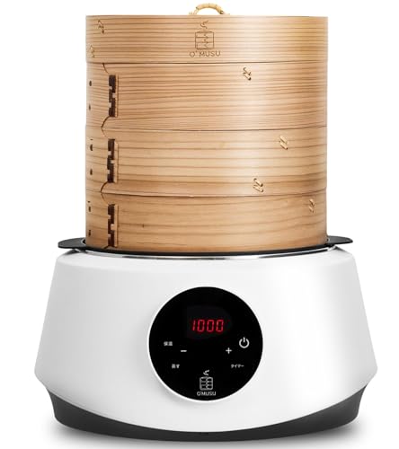 せいろ 蒸し器 電気 21cm 便利なタッチパネル ６段階火力調節 低温蒸し調理 Ocrasi せいろ 蒸し器 電気 21cm 便利なタッチパネル 6段階火力調節