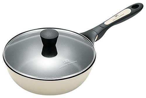 よこやま フライパン ホワイト ディープパン24cm タツヤ・カワゴエ 軽量キャストシリーズ ガラス蓋付き TKC-605Sの通販は