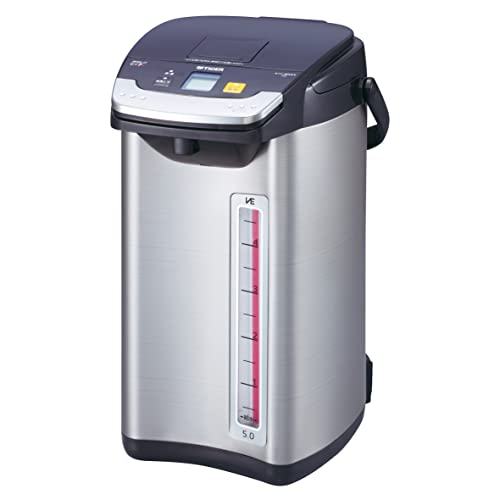 タイガー魔法瓶(TIGER) 電気ポット 蒸気レス 節電VE保温 まほうびん構造 6つの安心・安全構造 とく子さん 大容量 5.0L ブラック PIE-A501K