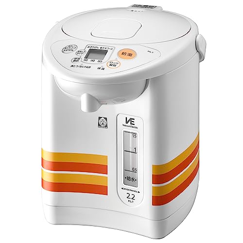 タイガー魔法瓶(TIGER) VE 電気ポット 2.15L WEB 100周年記念モデル 復刻 レトロ柄 オレンジストライプ PIL-T220WO