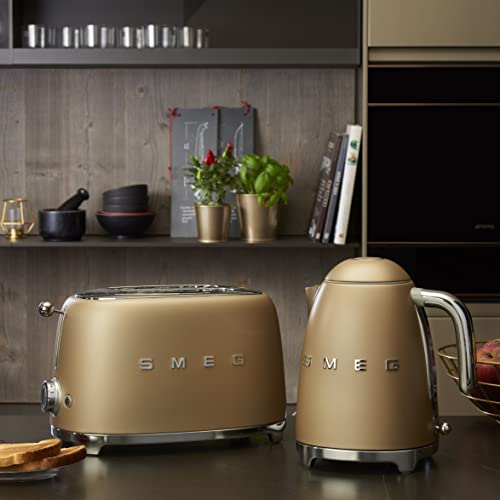 日本正規品SMEG スメッグ 電気ケトル (1.7L) (シャンパンマット)