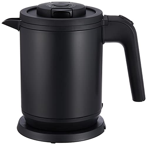 タイガー魔法瓶(TIGER) 電気ケトル 湯沸かし ステンレス わく子 0.8L 転倒お湯漏れ防止 カラ炊き防止 蒸気レス マットブラック PCK-A080KM