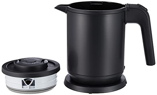 タイガー魔法瓶(TIGER) 電気ケトル 湯沸かし ステンレス わく子 0.8L 転倒お湯漏れ防止 カラ炊き防止 蒸気レス マットブラック PCK-A080KM