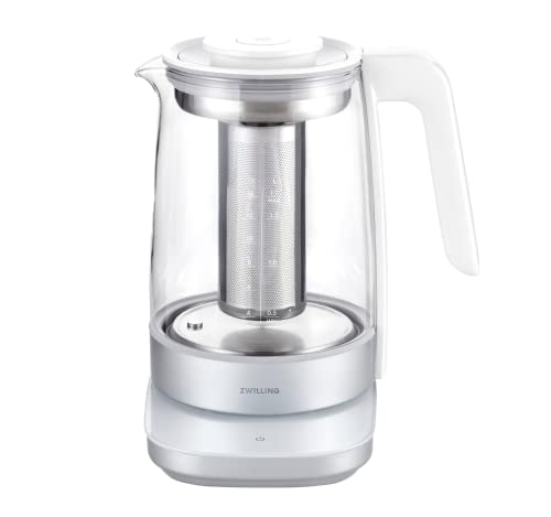 ZWILLING ツヴィリング 「 エンフィニジー ヨーロピアンティーケトル 1.7L 」 ガラス電気ケトル 6段階温度設定 保温 蒸らし機能 空焚き防止 自動電源OFF 日本正規販売品 ENFINIGY Kettles 53103-80